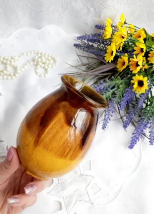 Ваза 🍂🌼 васильковская обливная керамика майолика автор денисенко глечик кувшин вазочка