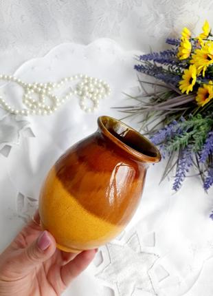 Ваза 🍂🌼 васильковская обливная керамика майолика автор денисенко глечик кувшин вазочка