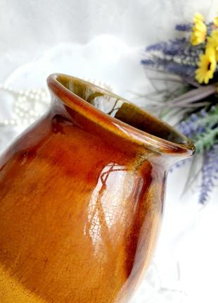 Ваза 🍂🌼 васильковская обливная керамика майолика автор денисенко глечик кувшин вазочка