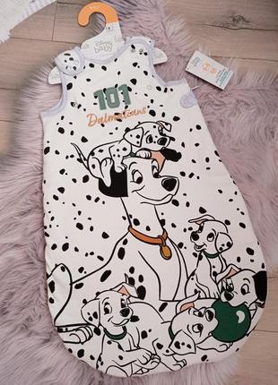 Теплий котоновий спальний термомішок  кокон 101 dalmatians бренду disney baby at primark