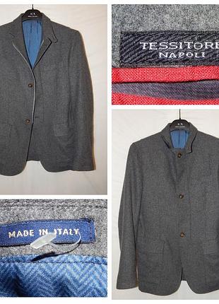 Пиджак интересного кроя из шерсти tessitore napoli (italy)