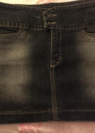 Стильная юбка мини джинсовая1 фото