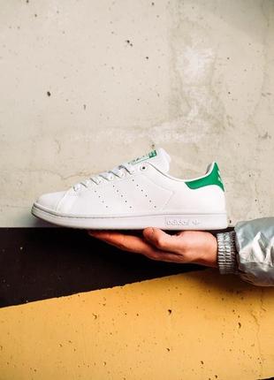 Жіночі кросівки adidas stan smith white green / smb3 фото