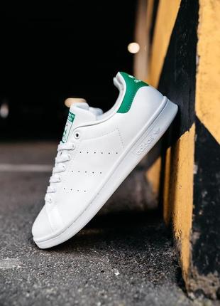 Жіночі кросівки adidas stan smith white green / smb4 фото