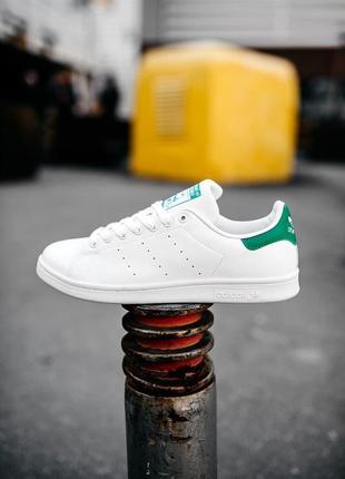 Жіночі кросівки adidas stan smith white green / smb6 фото