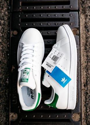 Жіночі кросівки adidas stan smith white green / smb9 фото