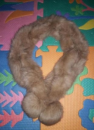 Натуральный шарфик из меха кролика