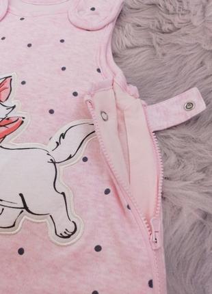 Теплий котоновий спальний термомішок  кокон kisses cuddles and kitten snuggles бренду disney baby at primark5 фото