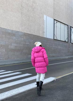 До -30° зима!! куртка пуховик пальто с капюшоном длинное дутик зефирка пуффер малина розовый фуксия молочный бежевый песочный кэмел коричневый шоколад10 фото
