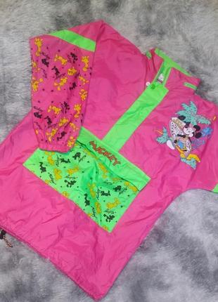 Яскрава вітровка плащ дощовик міккі маус