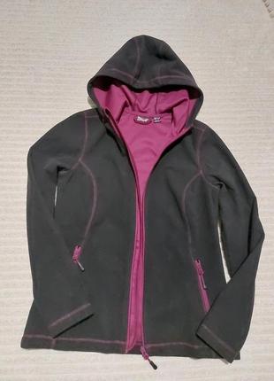 Туристична флісова кофта на замку crivit, s, фліска софтшел, мембранна