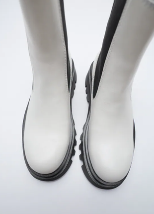 Кожаные ботинки на рифленой платформе zara6 фото