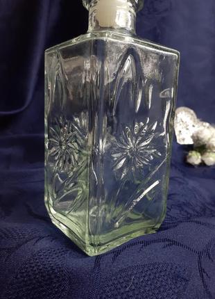 Флакон 💫 1960-е годы ive eau de cologne  урановое стекло для одеколона бутылка с пробкой прессстекло7 фото