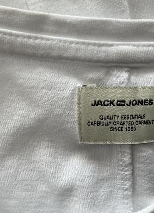 Базова бавовняна біла футболка - унісекс /l/ brend lack& jones5 фото