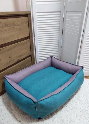 Лежак 130×80×23 см лежанка для спальні місце тварин собак і кішок знімний чохол з бортами2 фото
