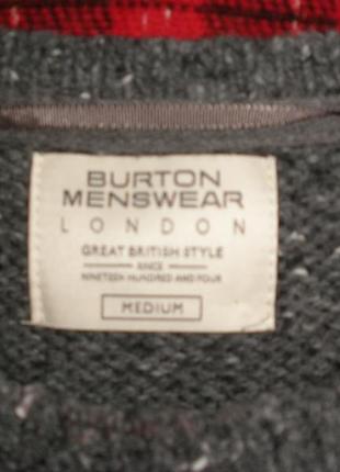 Теплий в'язаний джемпер пуловер светр burton8 фото