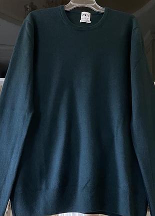 Свитер мужской - 100% шерсть - zara - 36-38р. (s)
