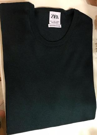 Свитер мужской - 100% шерсть - zara - 36-38р. (s)