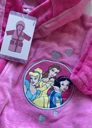 Банний махровий халат для дівчинки принцеси, подарунок, попелюшка, disney, принцессы, дисней4 фото