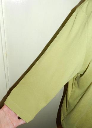 Натуральная-100% хлопок,трикотажная,салатовая блузка с вышивкой,большого размера,m&s,турция6 фото