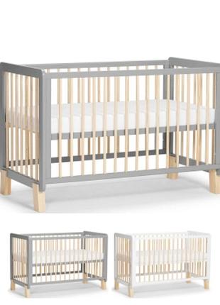 Дитяче ліжечко 2-в-1 kinderkraft lunky з матрацом