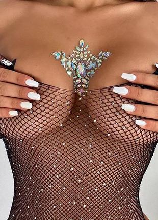 Боді сітка в каміннях💋 с-71 сетка с камнями
