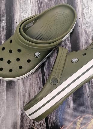 Чоловічі крокси crocband army green у наявності3 фото