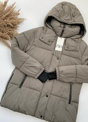 Zara зимний пуховик