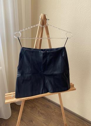 Шкіряна спідниця zara
