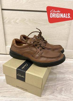 Полуботинки clarks collection cushion cell на шнуровке 7н/41,5/27 оригинал