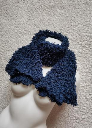 Пушистый шарф барашек шарф труба хомут двойной шарф2 фото