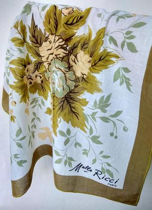Подписной хлопковый платок melle ricci paris, франция5 фото