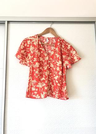 Блуза квітковий принт2 фото