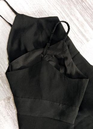 Чёрное вечернее шифоновое платье большого размера2 фото
