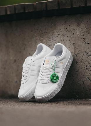 Кросівки жіночі bordado adidas samba white/gold