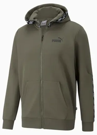 Оригінальна тепла чоловіча толстовка puma power full-zip hoodie (589396 44)3 фото