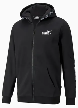 Оригінальна тепла чоловіча толстовка puma power full-zip hoodie (589396 01)3 фото