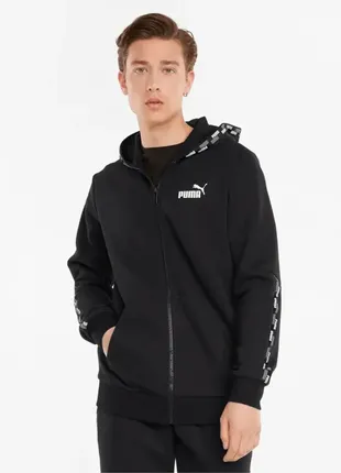 Оригінальна тепла чоловіча толстовка puma power full-zip hoodie (589396 01)