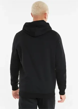 Оригінальна тепла чоловіча толстовка puma power logo fleece hoodie (589409 51)2 фото