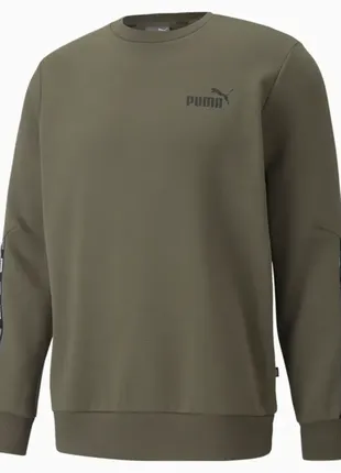Оригінальна тепла чоловіча толстовка puma power tape crew neck sweatshirt (589407 44)