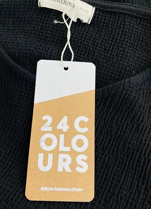 24 colours черный базовый гольф реглан в рубчик 7