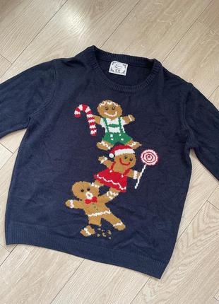 Суперовий светр у новорічний принт великого розміру atmosphere / одяг для новорічної фотосесії