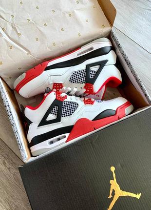 Nike air jordan 4 retro white-red 4