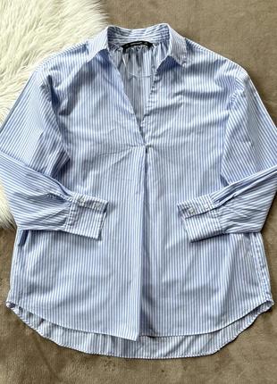 Женская стильная удлиненная блуза блузка оверсайз zara3 фото