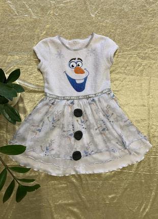 Карнавальный костюм платье олафа из холодного сердца на 4-5 лет