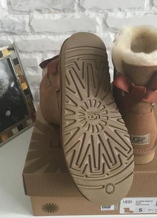 Уггі жіночі\ugg mini bailey bow "chestnut" (36-40)5 фото