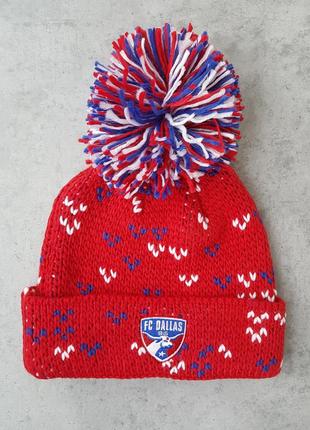 Зимняя шапка с помпоном adidas mls fc dallas2 фото