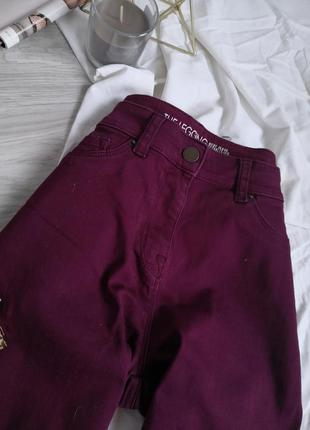 Винні базові стрейчеві джинси джеггінси4 фото