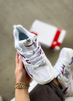 Кросівки new balance 530 white/purplе3 фото