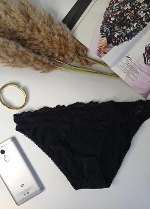 Трусики хлопок слипы с кружевом m&s р.10/38